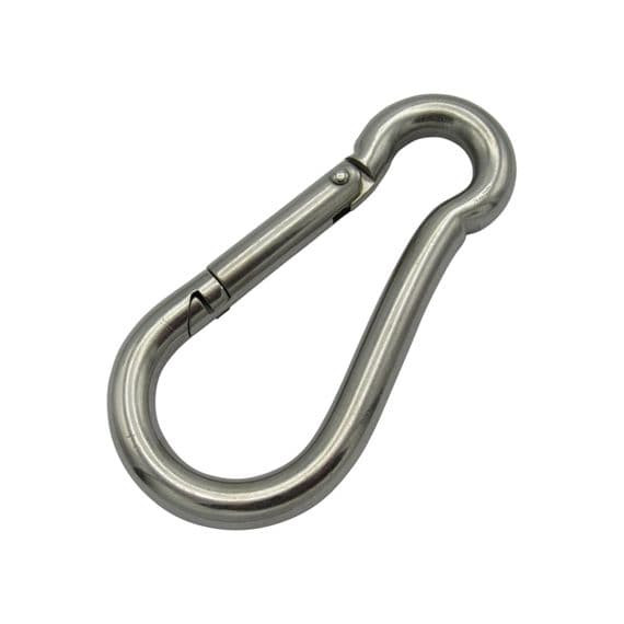 Stainless Steel 304 Carabiner Clips, (3.87 In-9.85cm) Heavy Duty Spring  Snap Hook,Galvanized Steel Quick Link Clip for Boat, Outdoor Equipment Gear